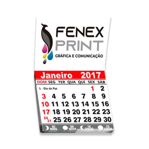 Imã de Geladeira Calendário Personalizado