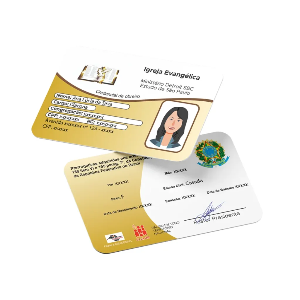 Carteirinha de Identificacao Personalizada Frente e Verso 4x4 1