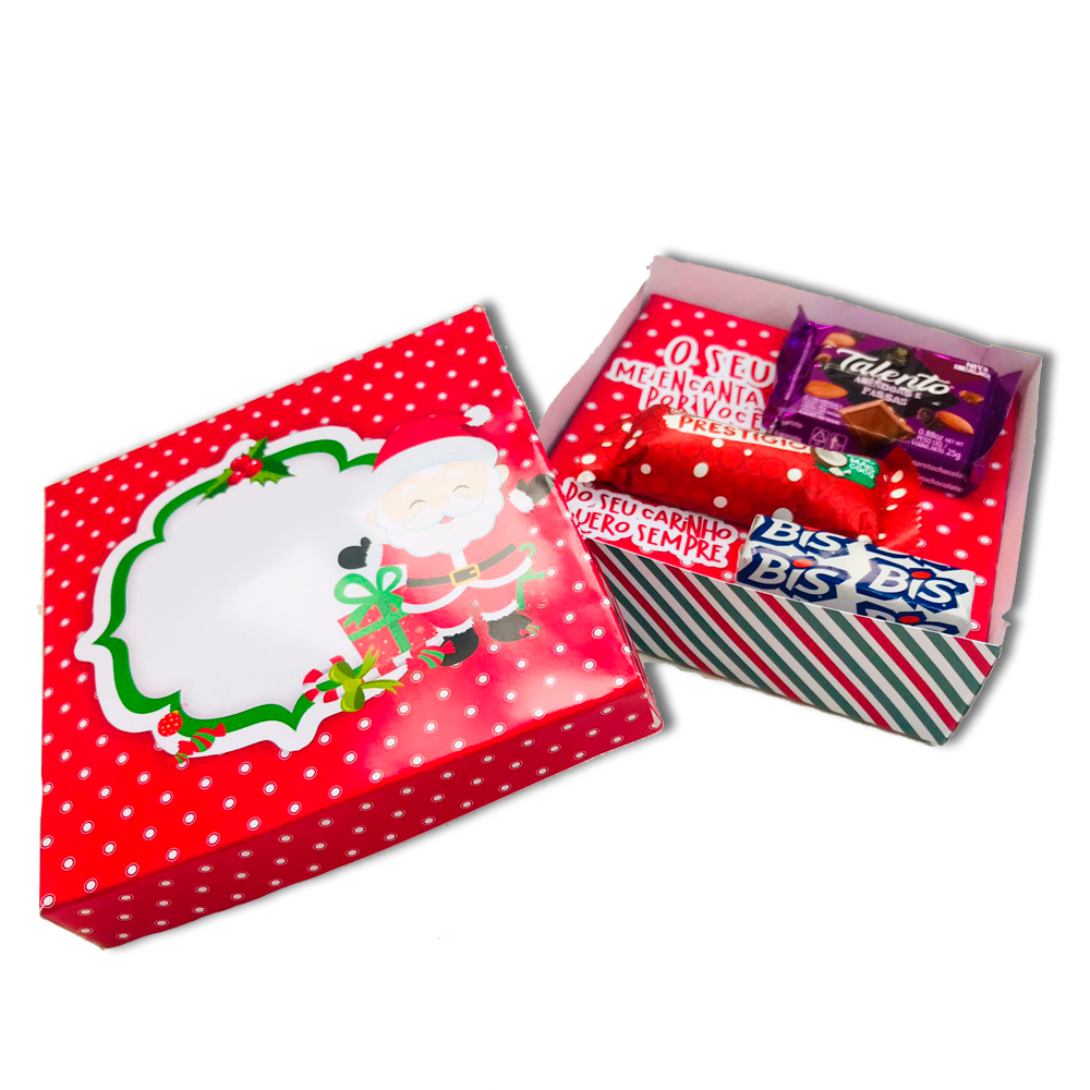 5 lembrancinhas Natal - 5 Caixas personalizada Natal para 5 bis