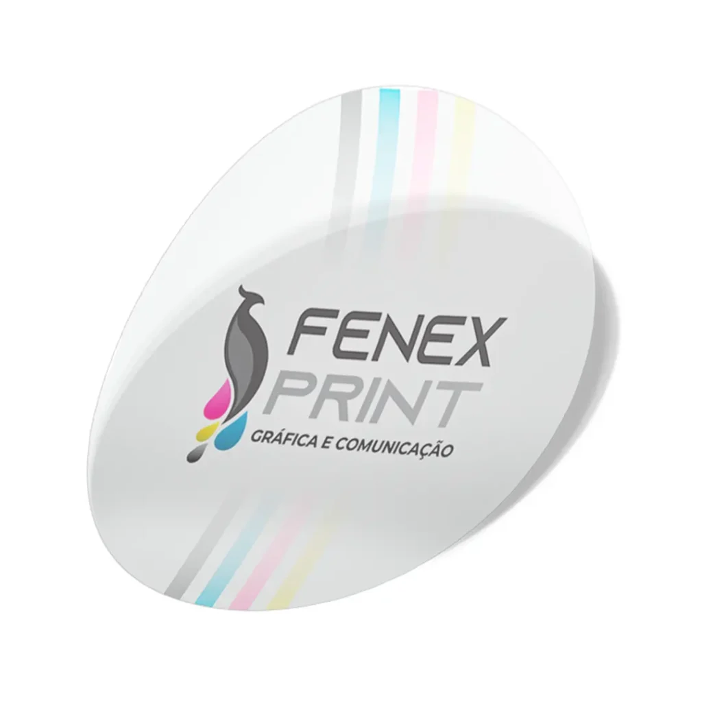 Rótulo Adesivo Transparente Redondo