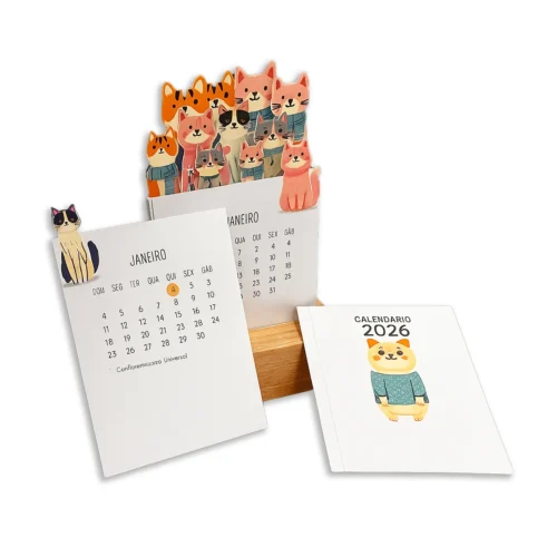 Lembrancinha Calendário Personalizado Gatos