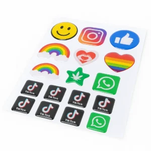 Cartela de Adesivo 3D Resinado Personalizado