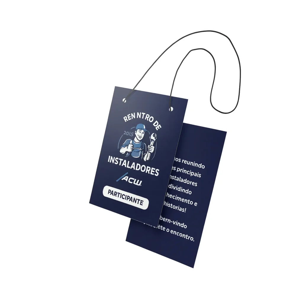 Credencial em papel para eventos