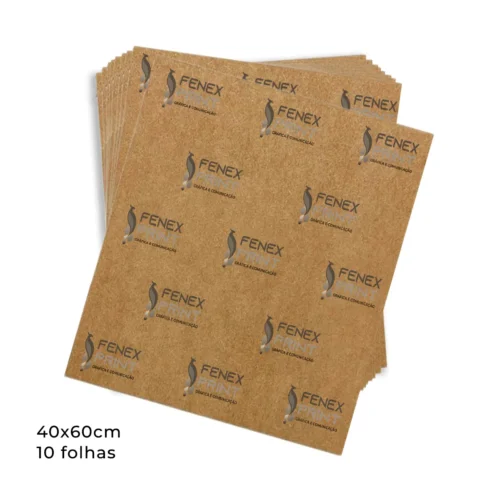 Folha de Papel Kraft Personalizado 80g 40x60cm - 10 folhas