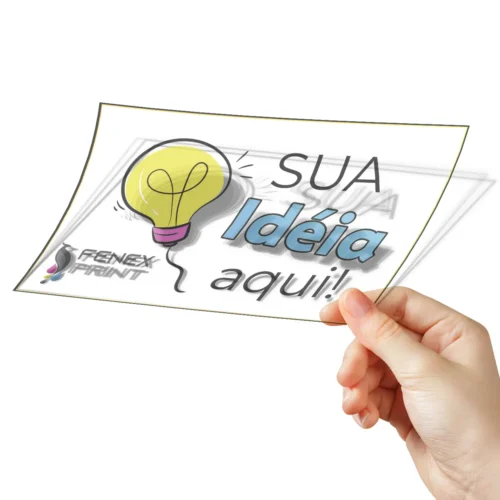 Adesivo Retangular Transparente