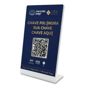 Placa Pix Personalizada para Balcão de Lojas